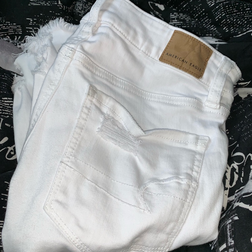 american eagle white ripped jeans 00